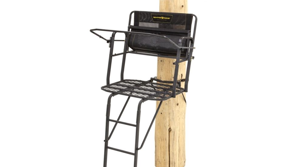 Rivers Edge Treestands Lockdown 2-Man Ladder Stand, Black, Medium RE654