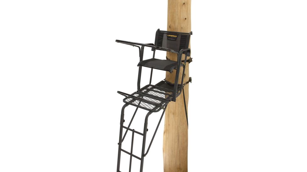 Rivers Edge Treestands Lockdown 21' 1-Man Ladder stand, Black RE651