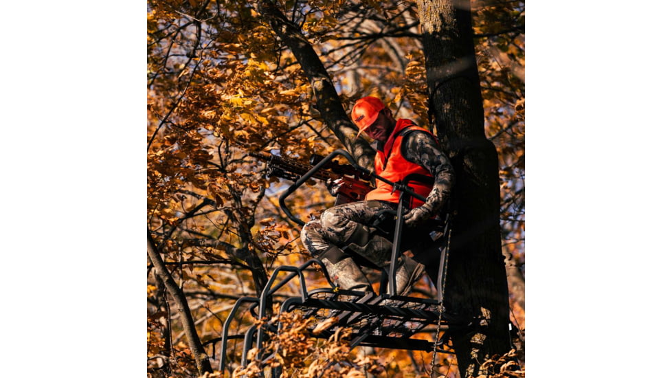 Rivers Edge Treestands Lockdown Wide 1-Man Treestand, Black, 811603010170
