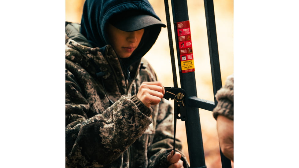 Rivers Edge Treestands Lockdown 21ft 2-Man Treestand, Black, 811603010187