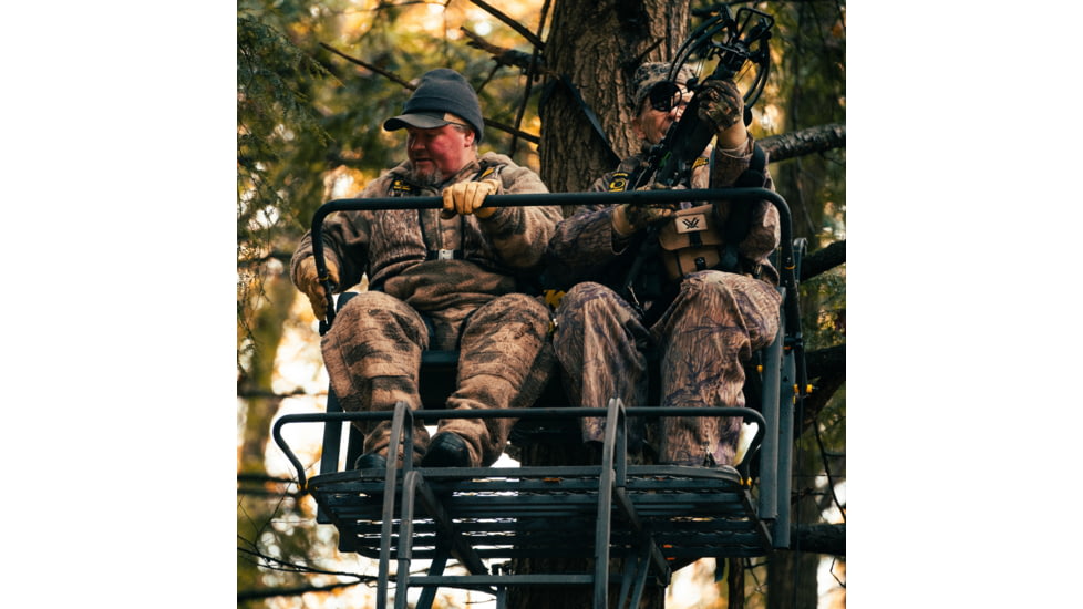 Rivers Edge Treestands Lockdown 21ft 2-Man Treestand, Black, 811603010187