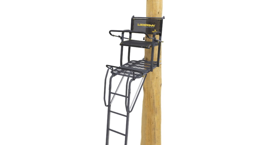 Rivers Edge Treestands 17 ft Lockdown Wide 1-Man Treestand, Black, 17 Foot 1-Man, LD201
