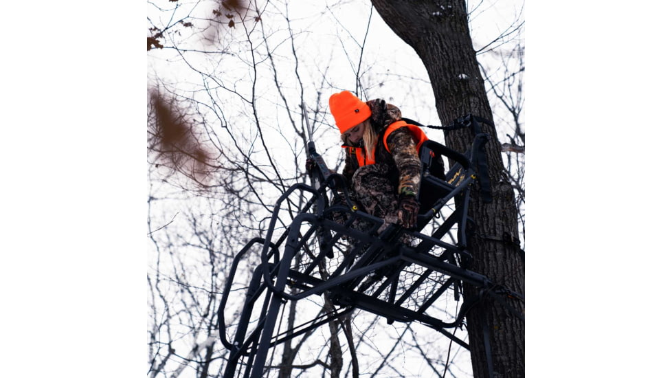 Rivers Edge Treestands Lockdown 21ft Wide 1-Man Treestand, Black, 811603010163