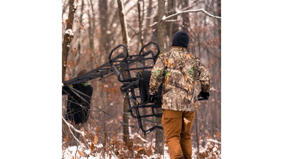 Rivers Edge Treestands Lockdown 21ft Wide 1-Man Treestand, Black, 811603010163