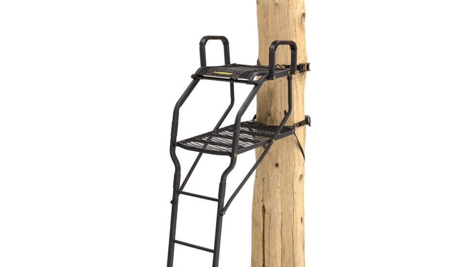 Rivers Edge Treestands Lockdown Bow Pro 1-Man Ladder Stand, Black, Medium RE653