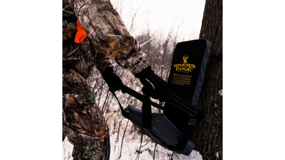 Rivers Edge Treestands Lounger Tree Seat, Black/Camo, RE761