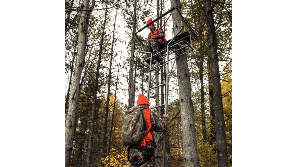 Rivers Edge Treestands Relax 2-Man - LS Treestand, Black, 16ft 10in, RE673