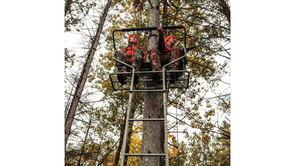 Rivers Edge Treestands Relax 2-Man - LS Treestand, Black, 16ft 10in, RE673