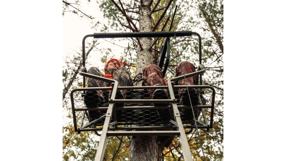 Rivers Edge Treestands Relax 2-Man - LS Treestand, Black, 16' 10", RE673