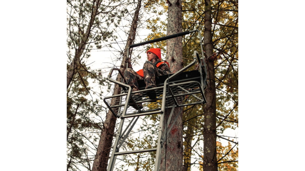 Rivers Edge Treestands Relax 2-Man - LS Treestand, Black, 16ft 10in, RE673