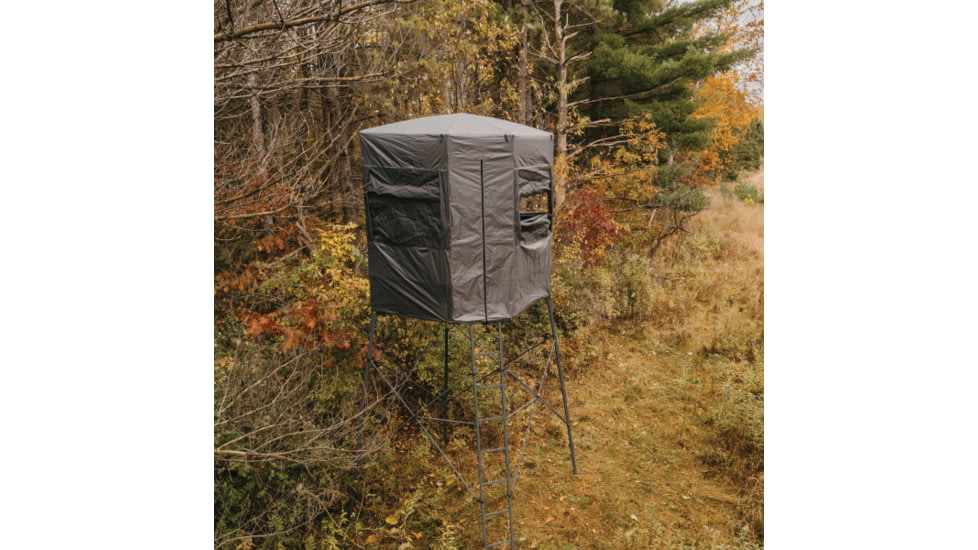 Rivers Edge Treestands Shooting Platform Blind Enclosure, Gray, 2-Person, RE402B
