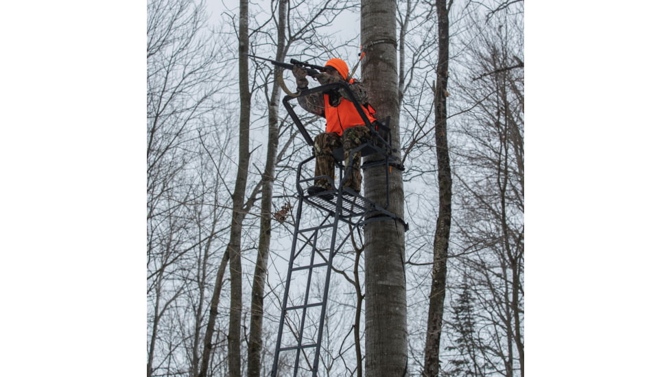 Rivers Edge Treestands Uppercut Ladder Stand, Rivers Edge Grey, 1-Person, RE659