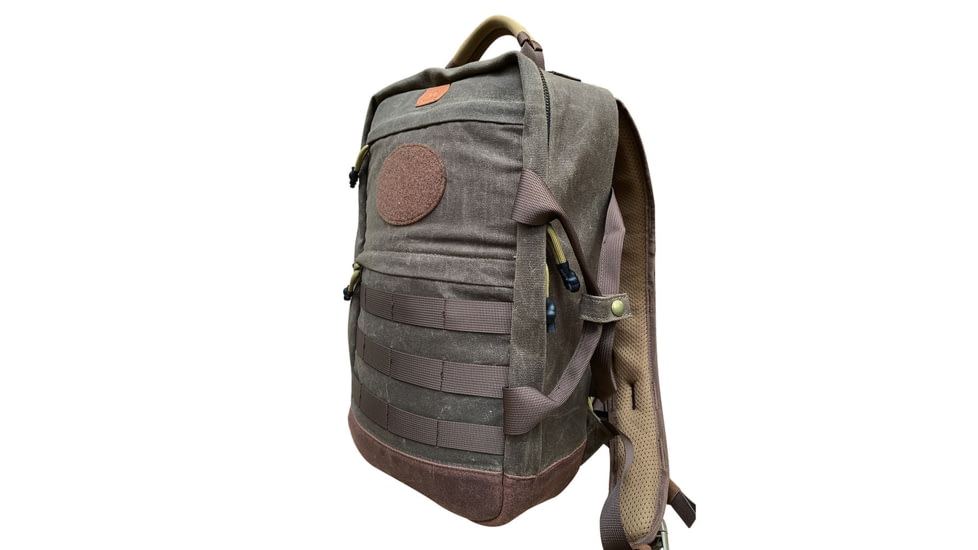 Roaring Fire Dagen Waxed Canvas Backpack, Rustic Brown, 15.75x11.8x3.94 inch, RF-Wax Pack-OD