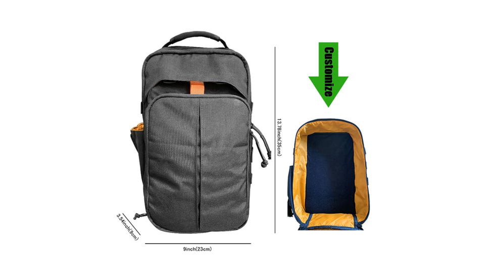 Roaring Fire DarkFire Modular Pack, Black, 13.78x9x3.54 inch, RF-Darkfire-BK