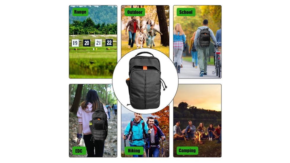 Roaring Fire DarkFire Modular Pack, Black, 13.78x9x3.54 inch, RF-Darkfire-BK