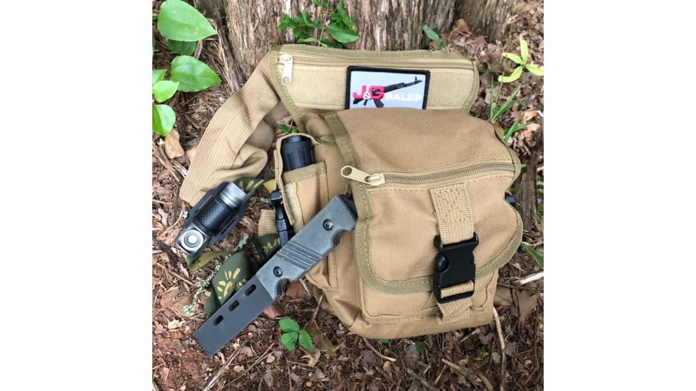 Roaring Fire Drop Leg Bag, Waist Pack, FDE, 5x11.8x6 inch, RF010 DT