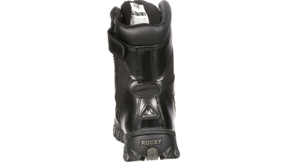 Rocky Boots Alpha Force Zipper Waterproof Public Service Boot - Mens, Black, 9.5, Wide, FQ0002173-WI-9.5