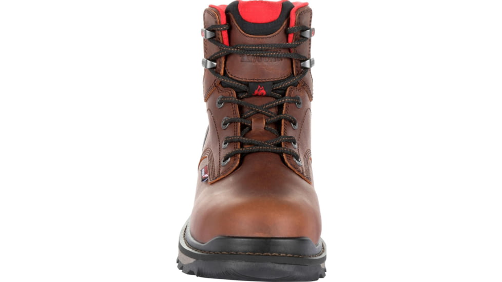 Rocky Boots Rams Horn Full-grain Leather Waterproof Composite Toe Work Boot - Men's, 9 US, Medium, Dark Brown, RKK0257-M-9