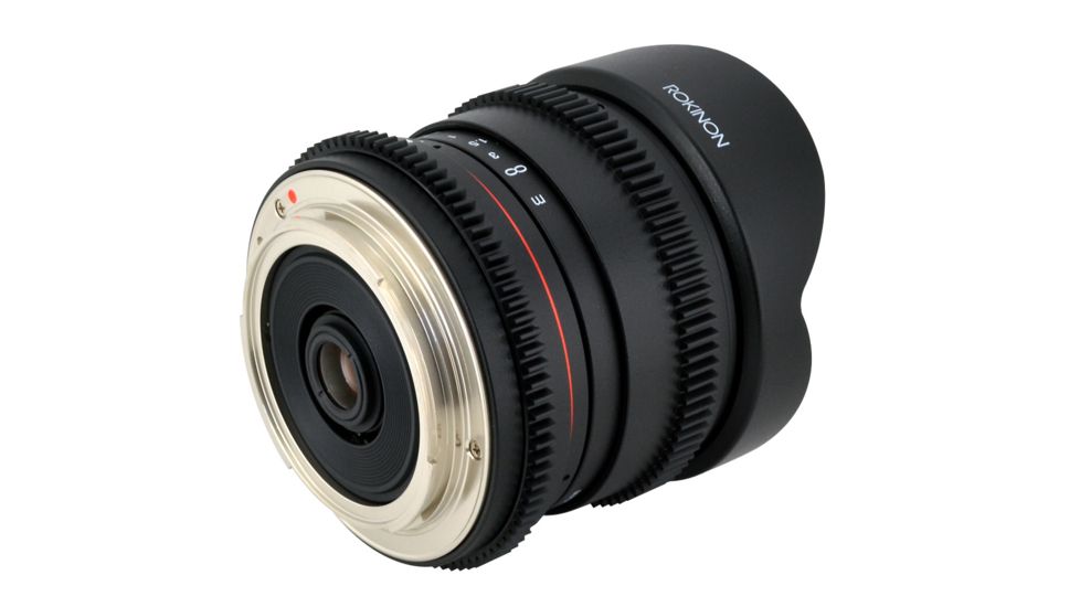 Rokinon 8mm T3.8 Cine Fisheye Camera Lens for Canon EF Mount, Black RK8MV-C