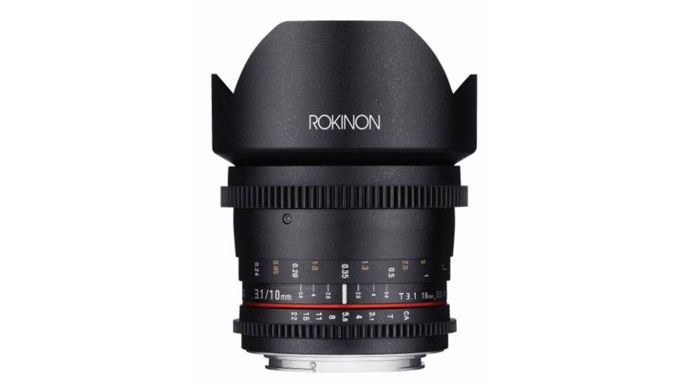 Rokinon Cine DS 10mm T3.1 Cine Camera Lens for Canon EF-S, Black DS10M-C