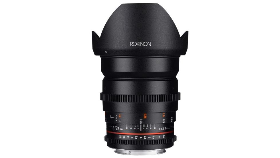 Rokinon DS 24mm T1.5 Cine Camera Lens for Canon EF, Black DS24M-C