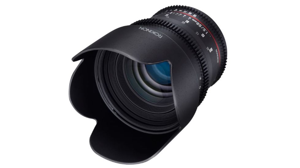 Rokinon DS 50mm T1.5 Cine Camera Lens for Canon EF, Black DS50M-C