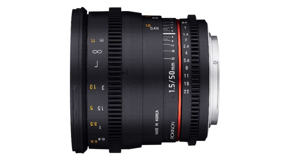 Rokinon DS 50mm T1.5 Cine Camera Lens for Canon EF, Black DS50M-C