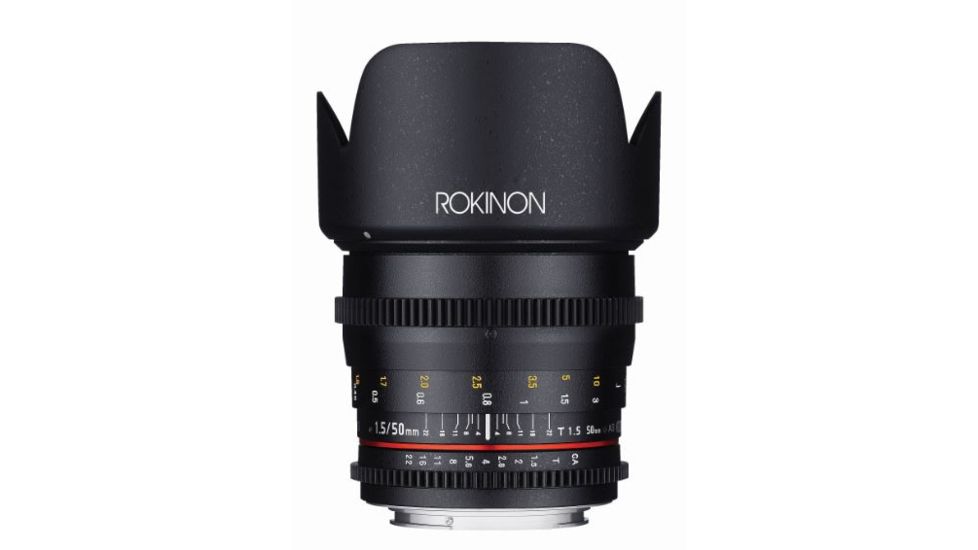 Rokinon DS 50mm T1.5 Cine Camera Lens for Canon EF, Black DS50M-C
