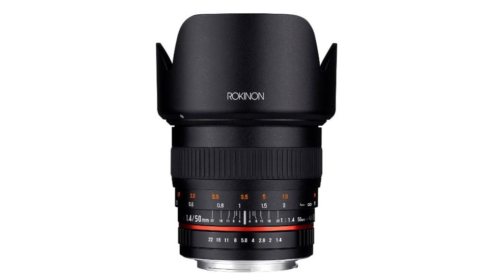 Rokinon 24mm F1.4 ED UMC Wide Angle Camera Lens for Canon EF Mount, Black RK24M-C