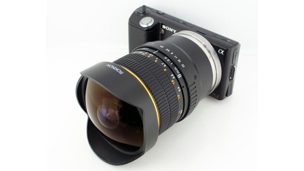 Rokinon 8mm F3.5 Fisheye Camera Lens for Sony E-Mount, Black FE8M-NEX