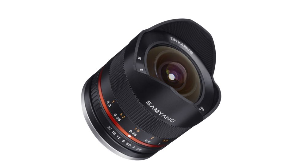 Rokinon Series 2 8mm F2.8 UMC Ultra Wide Angle Fisheye Camera Lens for Canon M Mount (Black) RK8MBK28-M