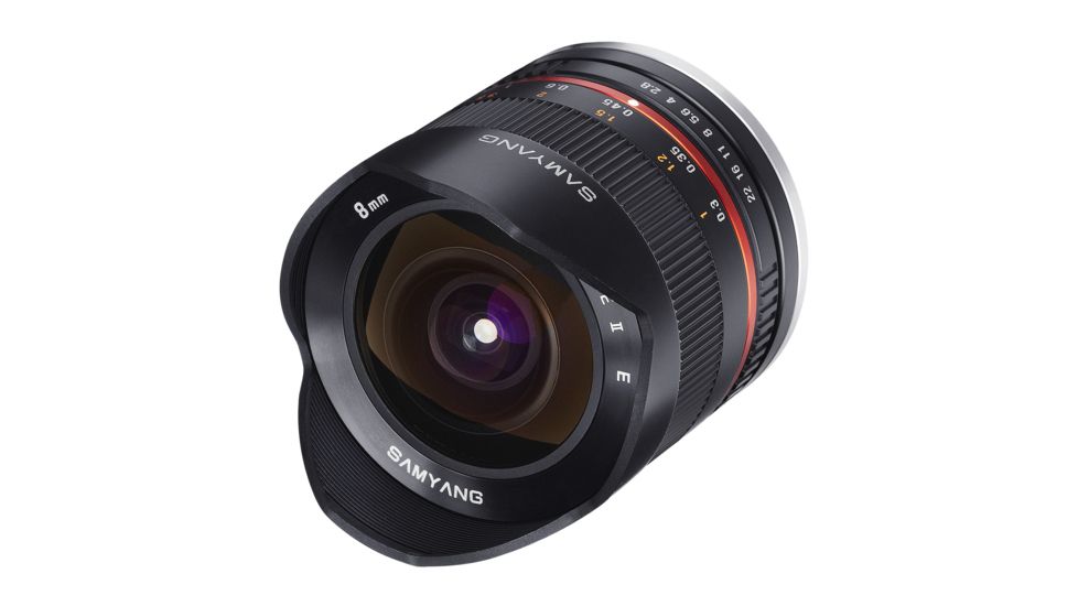 Rokinon Series 2 8mm F2.8 UMC Ultra Wide Angle Fisheye Camera Lens for Canon M Mount (Black) RK8MBK28-M