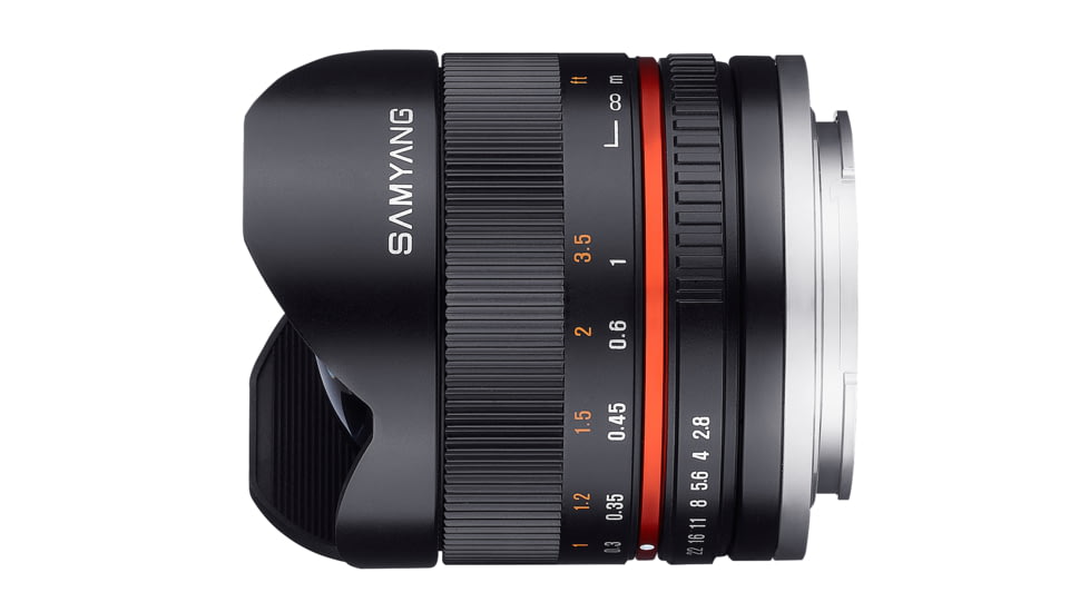 Rokinon Series 2 8mm F2.8 UMC Ultra Wide Angle Fisheye Camera Lens for Canon M Mount (Black) RK8MBK28-M