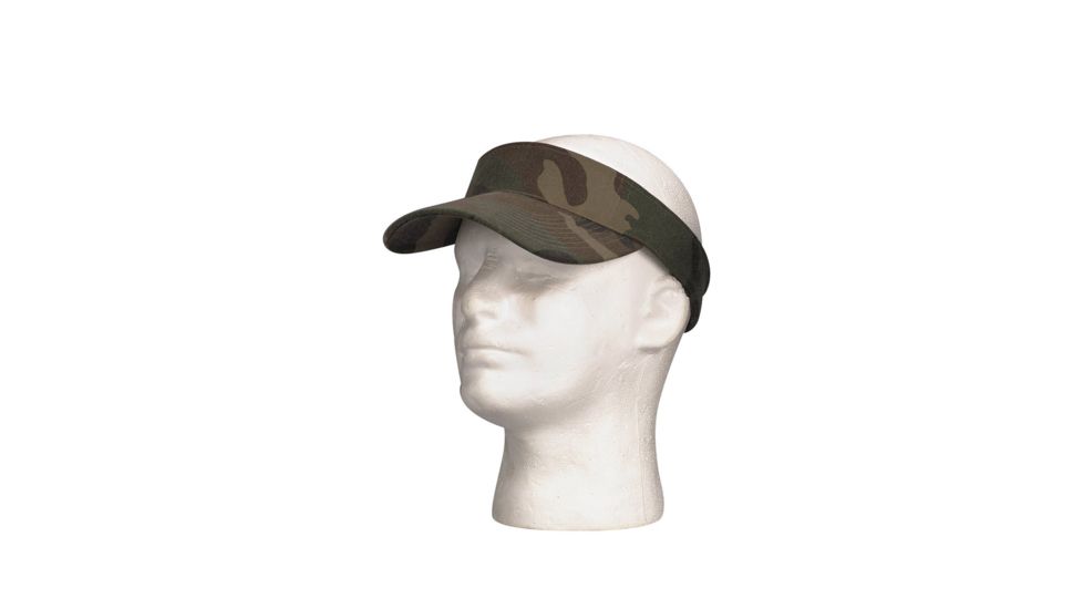 Rothco Adjustable Twill Visor, Woodland Camo, 5400-WoodlandCamo