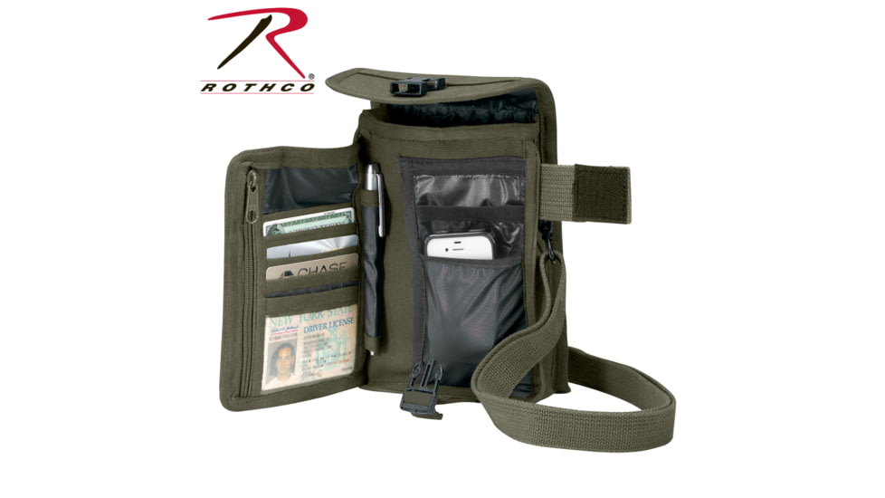 Rothco Canvas Travel Portfolio Bag, Brown, 2125-Brown