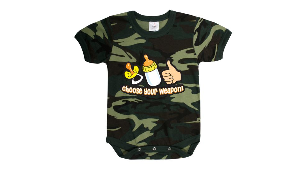 Rothco Choose Your Weapon Infant One-piece, 3-6 Months, 67077-3-6Months