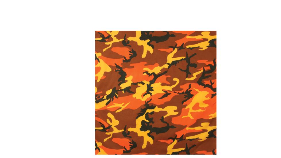 Rothco Colored Camo Bandana, Savage Orange Camo, 4162-SavageOrangeCamo