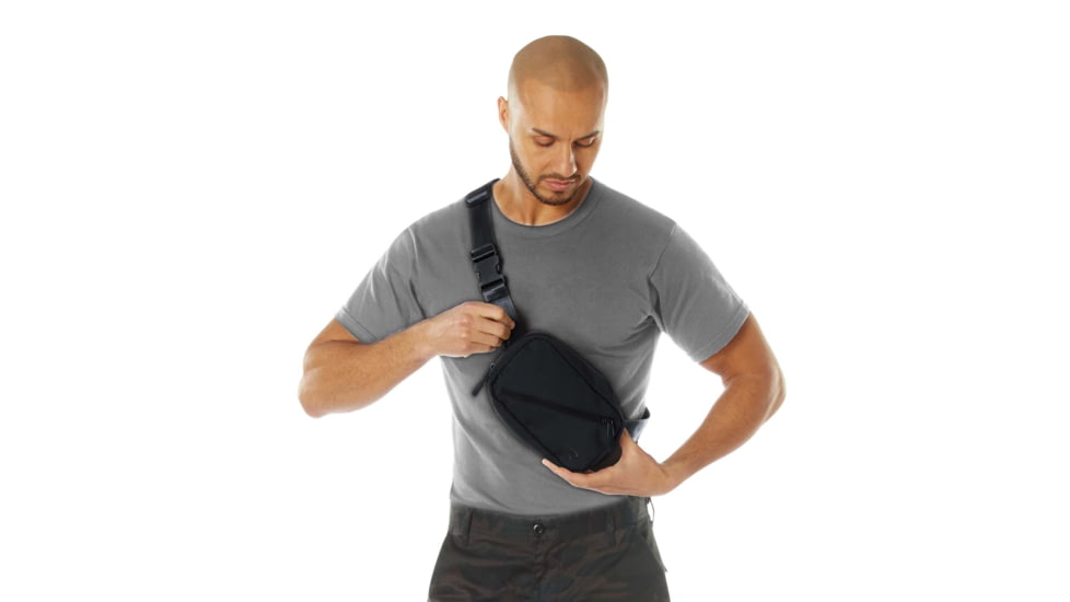 Rothco Crossbody Day Bag, Black, 613902039438