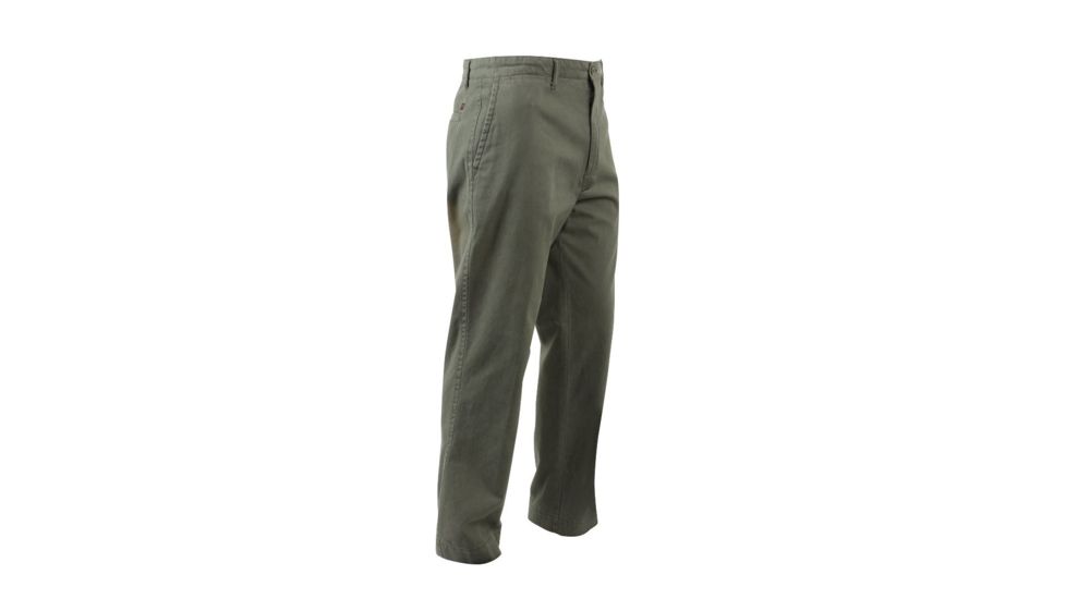 Rothco Deluxe 4-Pocket Chinos, Olive Drab, 30, 4978-OliveDrab-30