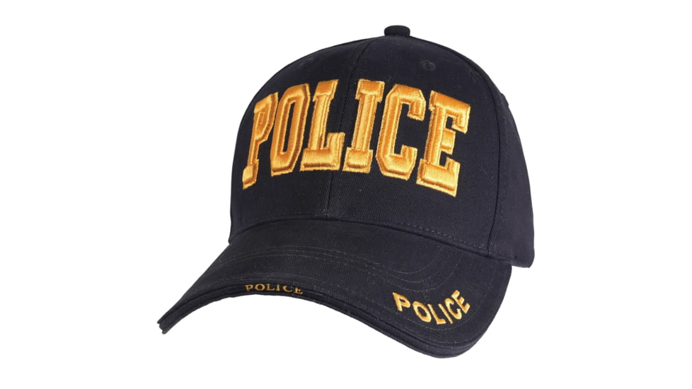 Rothco Deluxe Police Low Profile Cap, Gold/Navy Blue, 94890-NavyBlueGold