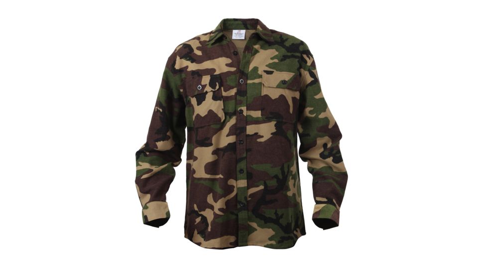 Rothco Extra Heavyweight Camo Flannel Shirts, Small, 4659-S