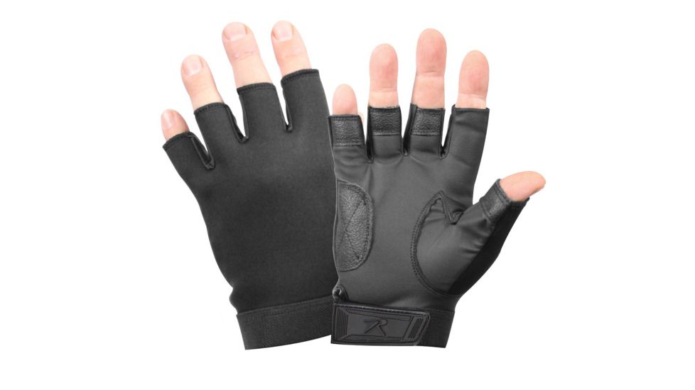 Rothco Fingerless Stretch Fabric Duty Gloves, Small, 3460-S