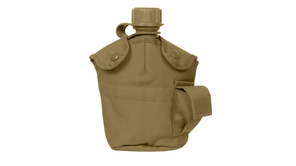 Rothco GI Style MOLLE Canteen Cover, Coyote Brown, 695-CoyoteBrown