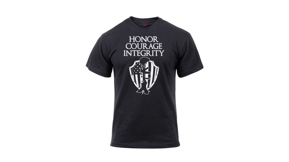 Rothco Honor Courage Integrity Athletic Fit T-Shirt, Small, 2913-S