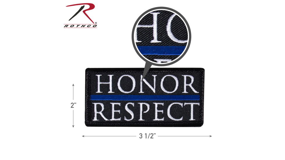 Rothco Honor &amp; Respect Morale Patch, Nylon/Cotton/Rayon, 3.5 x 2, 1863