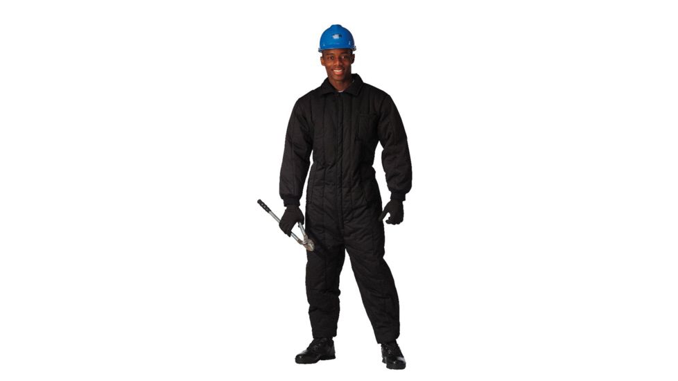 Rothco Insulated Coveralls, Black, XL, 9015-Black-XL