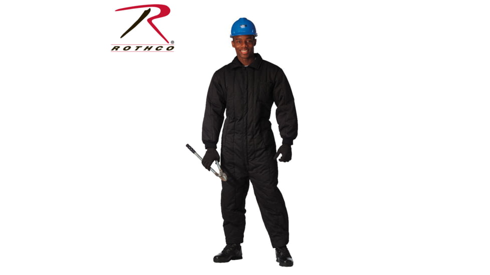 Rothco Insulated Coveralls, Black, 6XL, 9119-Black-6XL