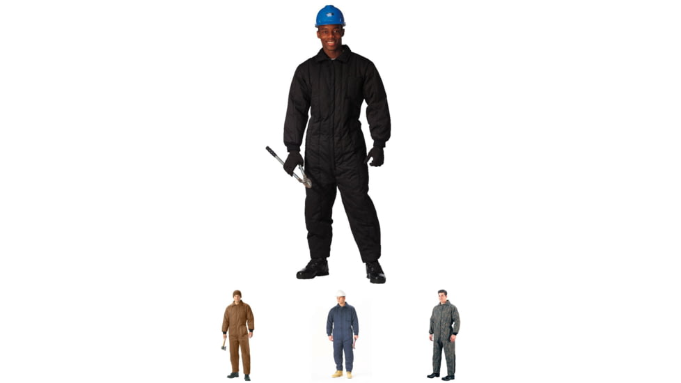 Rothco Insulated Coveralls, Black, Coyote Brown, Navy Blue, Smokey Branch Camo, Woodland Camo
