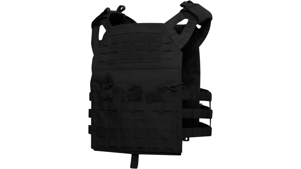 Rothco Laser Cut MOLLE Lightweight Armor Carrier Vest, Black, 1529-Black-Regular