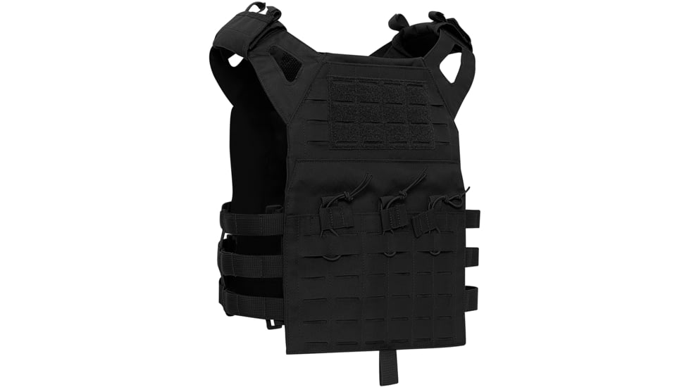 Rothco Laser Cut MOLLE Lightweight Armor Carrier Vest, Black, Regular, 1529-Black-Regular